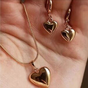 Gold Filled Heart Jewelry Set
